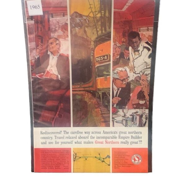 Vintage 1965 Great Northern Railway Railroad Ad Advertisement - Picture 3 of 4